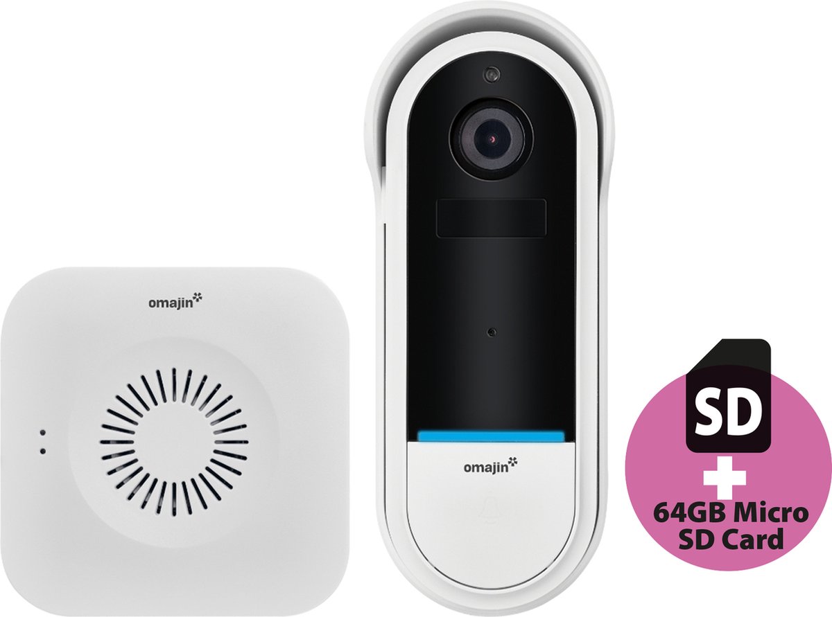 omajin Slimme Deurbel HD met Chime Wit