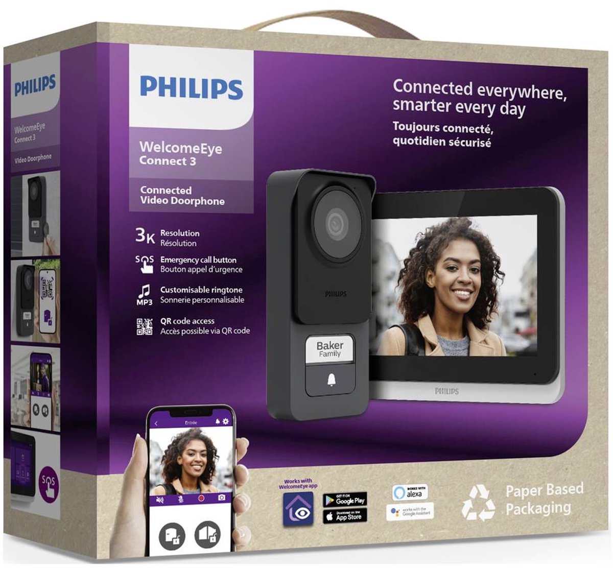 Philips WelcomeEye Connect 3 WiFi deurbel met camera