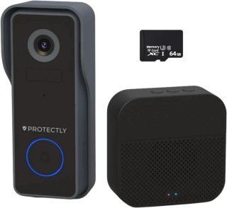 Protectly Slimme Draadloze Video Deurbel 2K Ultra HD