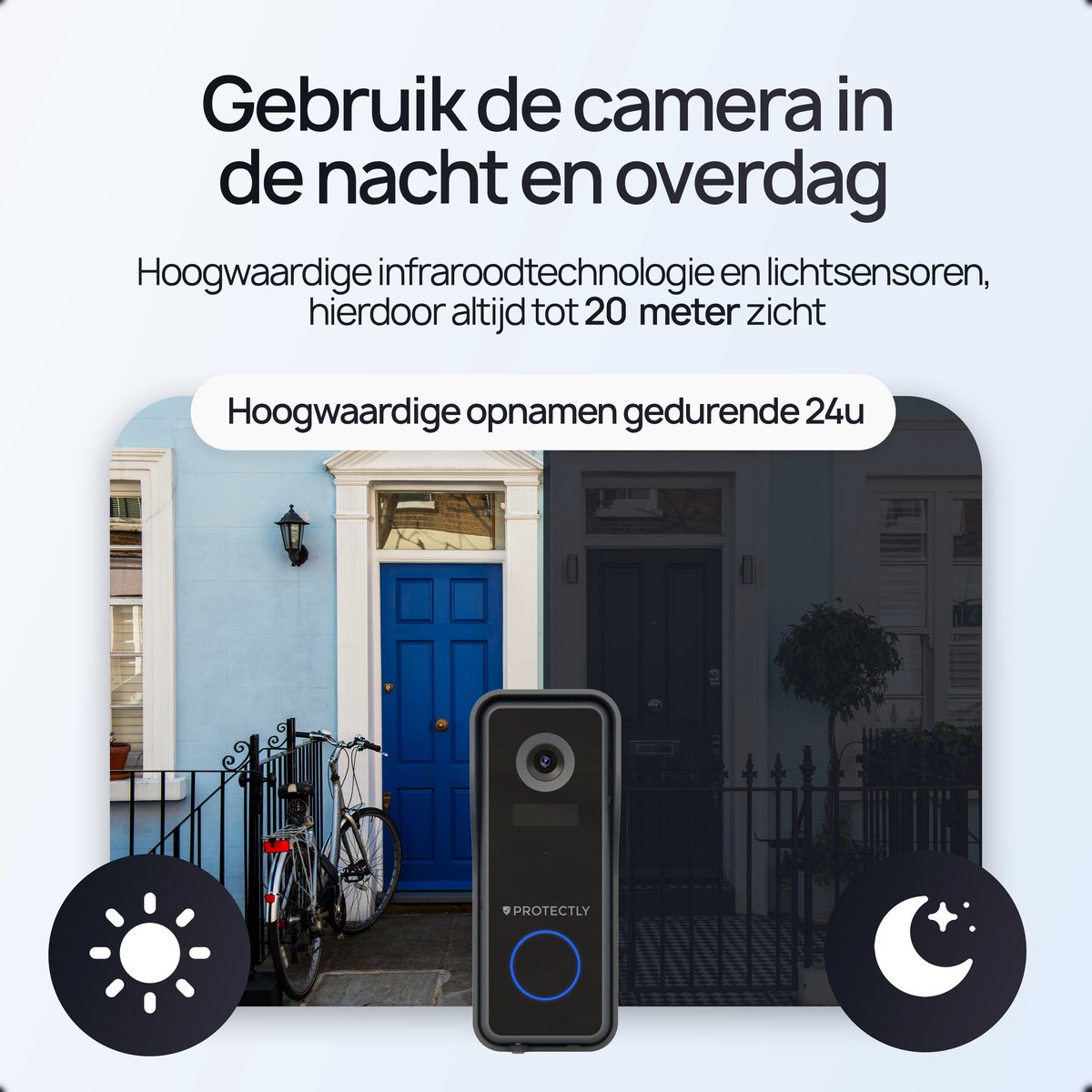 Protectly Slimme Draadloze Video Deurbel 2K Ultra HD