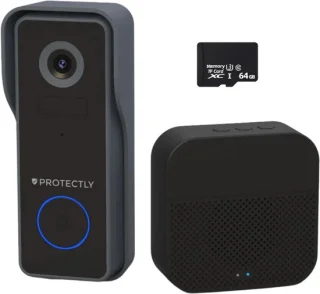 Protectly Slimme Draadloze Video Deurbel 2K Ultra HD
