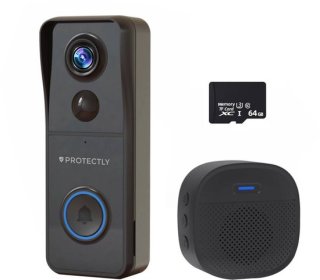 Protectly Slimme Draadloze Video Deurbel 4K Ultra HD met 64GB SD en Gong