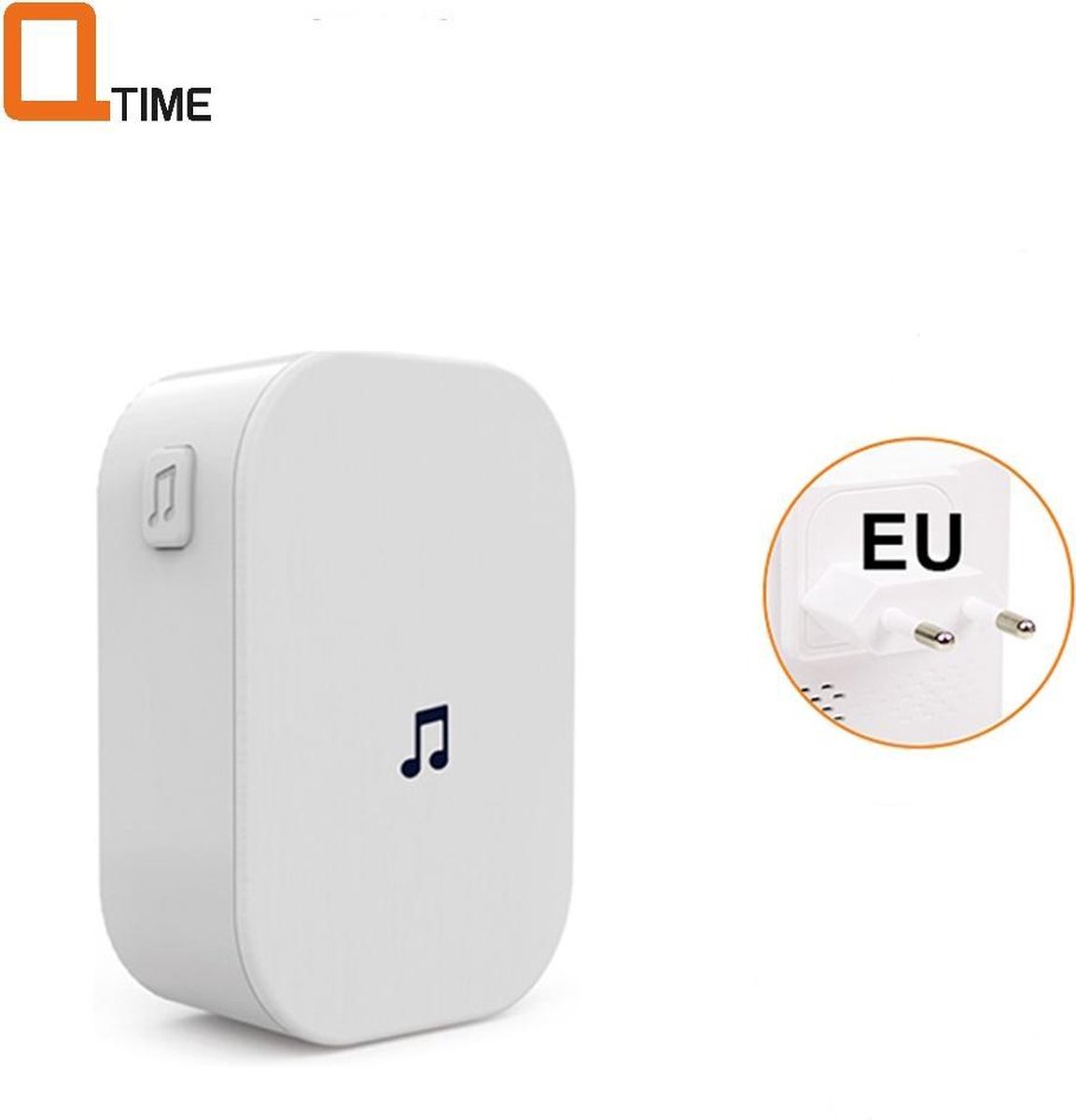 Q-time 1 HD720P Draadloze Slimme Deurbel Inclusief 2 Accu’s en Gong