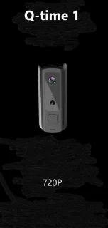 Q-time 1 HD720P Draadloze Slimme Deurbel Inclusief 2 Accu’s en Gong