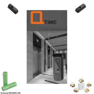 Q-time 1 HD720P Draadloze Slimme Deurbel Inclusief 2 Accu’s en Gong