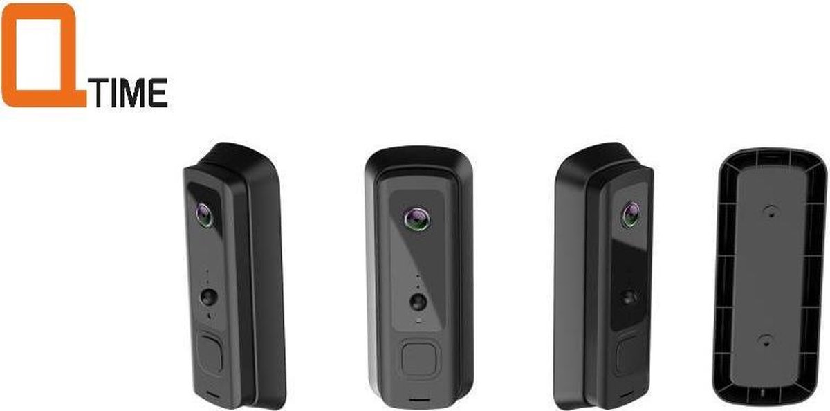 Q-time 2 Ultra HD1080P Draadloze Slimme Deurbel Inclusief 2 Accu’s en Gong