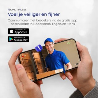 Quality4Less Slimme Draadloze Video Deurbel Ultra HD Zwart