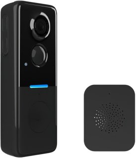 De REFTTENW Slimme Draadloze Deurbel Zwart in één oogopslag