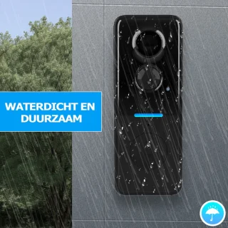 REFTTENW Slimme Draadloze Deurbel Zwart