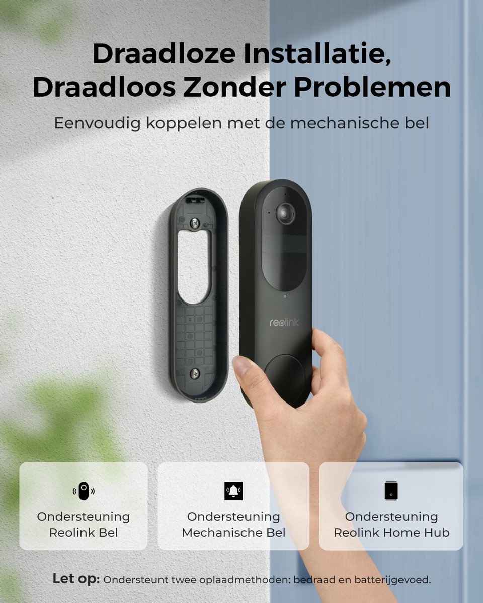 Reolink 2K 4MP Batterij Videodeurbel