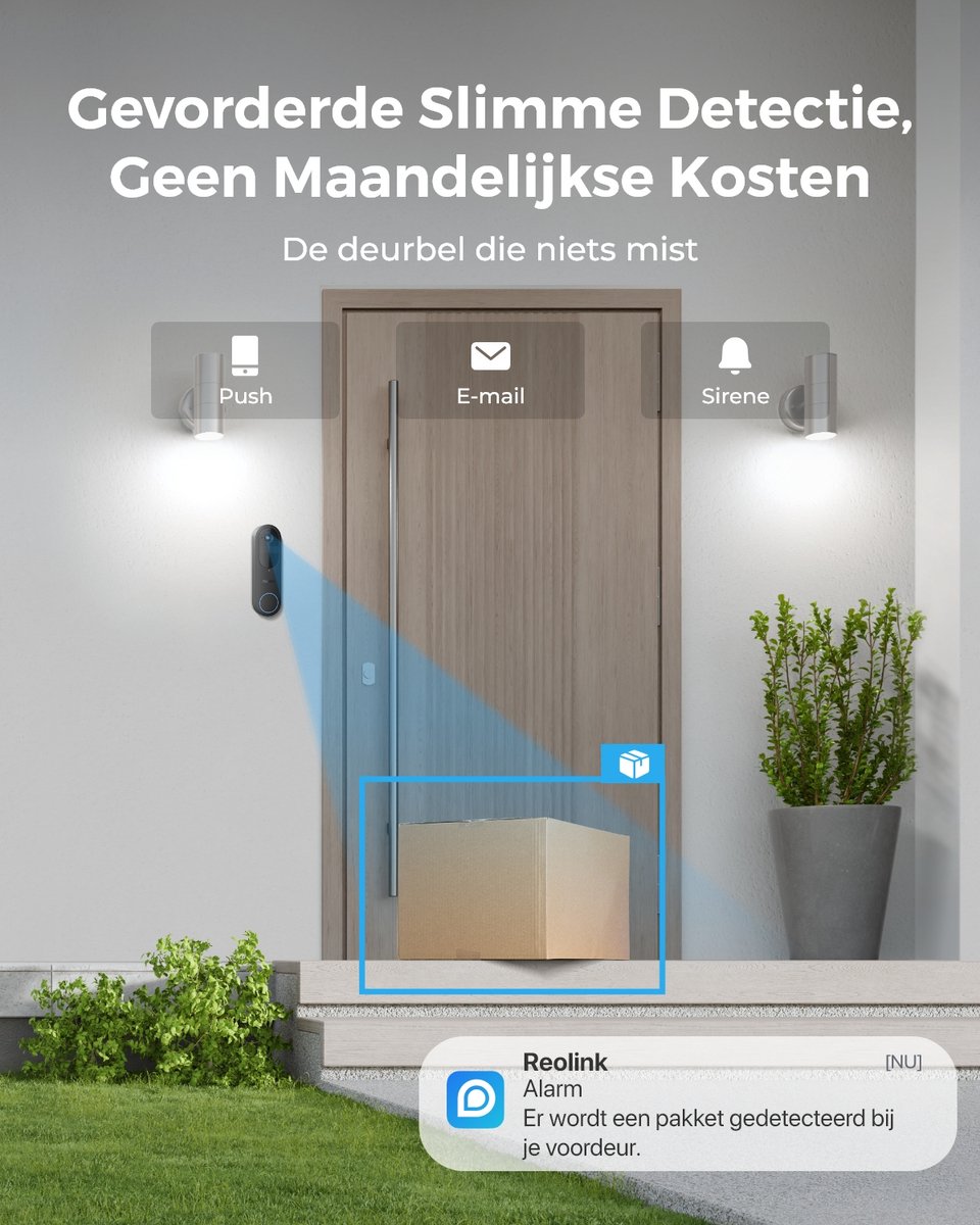 Reolink 2K 4MP Batterij Videodeurbel