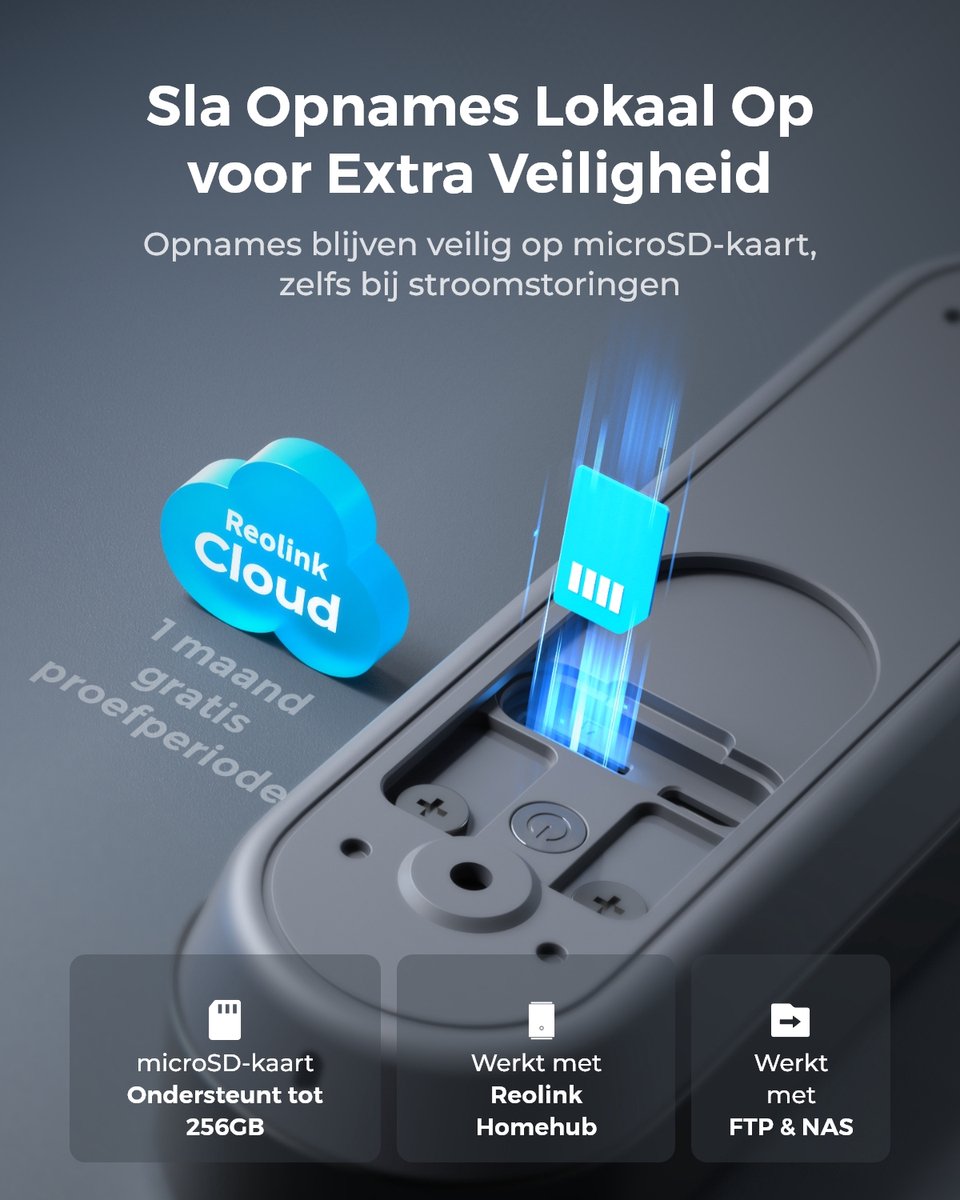 Reolink 2K 4MP Batterij Videodeurbel