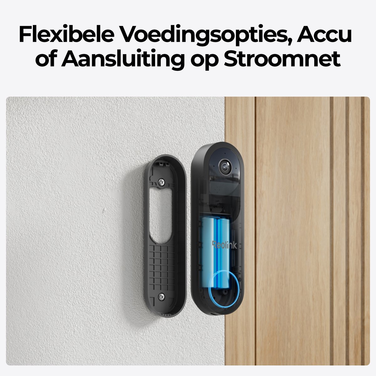 Reolink 2K 4MP Batterij Videodeurbel Wit