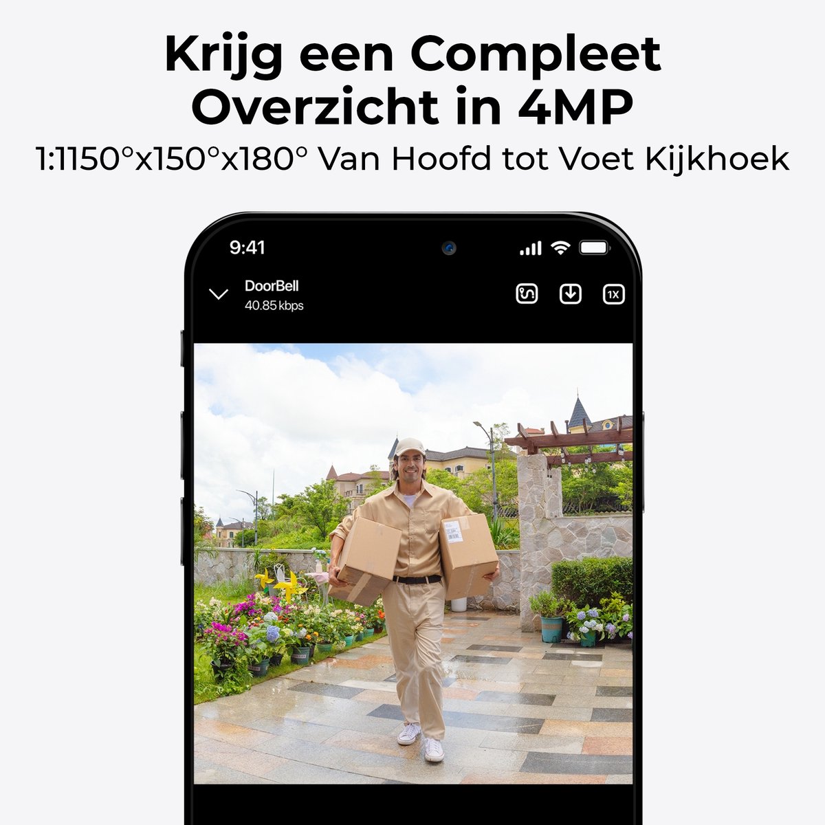 Reolink 2K 4MP Batterij Videodeurbel Wit
