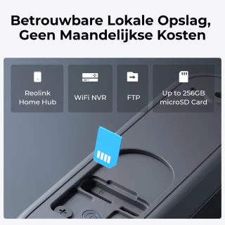 Reolink 2K 4MP Batterij Videodeurbel Zwart