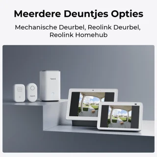 Reolink 2K 4MP Batterij Videodeurbel Zwart