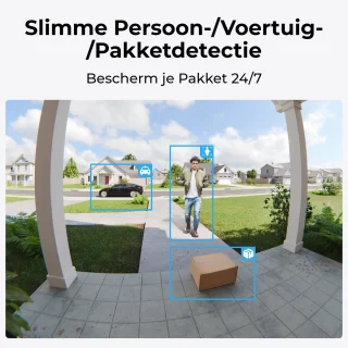 Reolink 2K 4MP Batterij Videodeurbel Zwart
