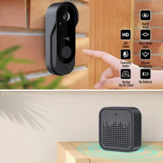Ring Video Deurbel Draadloos Zwart