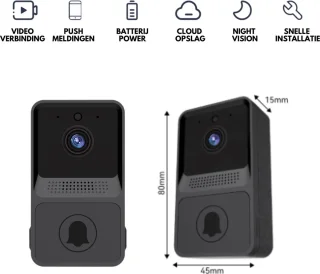 Ring Video Deurbel Slimme Deurbeldrukker 1080p WiFi