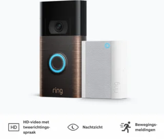 Ring Video Doorbell 2nd Gen Venetian Bronze met Chime