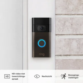 Ring Video Doorbell 2nd Gen Venetian Bronze met Chime