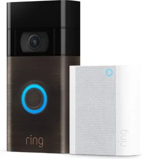 Ring Video Doorbell 2nd Gen Venetian Bronze met Chime