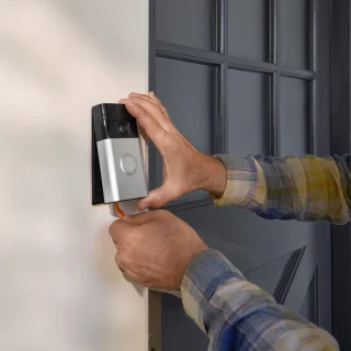 Ring Video Doorbell Batterij Draadloos Zilver 1440p