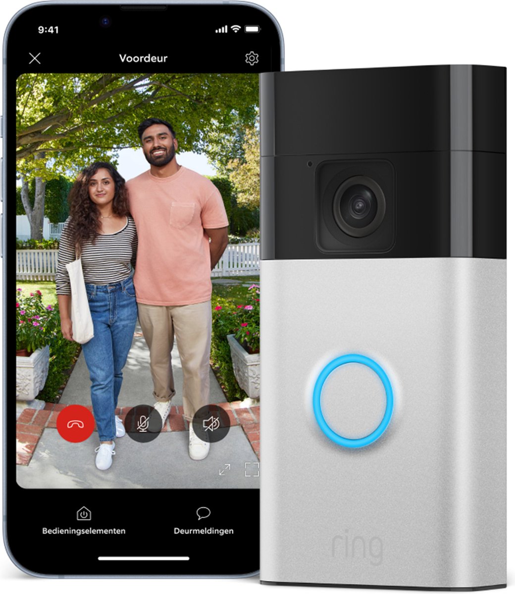 Ring Video Doorbell Batterij Draadloos Zilver 1440p