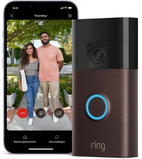 Ring Video Doorbell Battery Bundel met Chime en Binnencamera