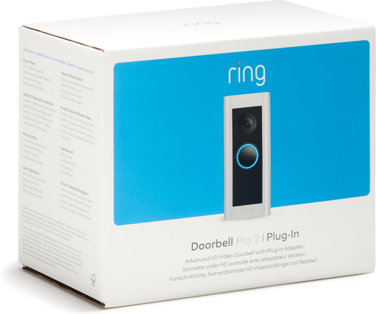 Ring Video Doorbell Pro Plug-In Slimme Deurbel
