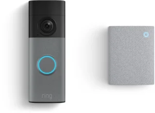 Ring videodeurbel op batterij speckled grey