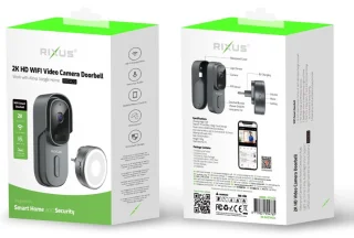 Rixus RXCM23 Smart 2K Wifi Video Deurbel Grijs