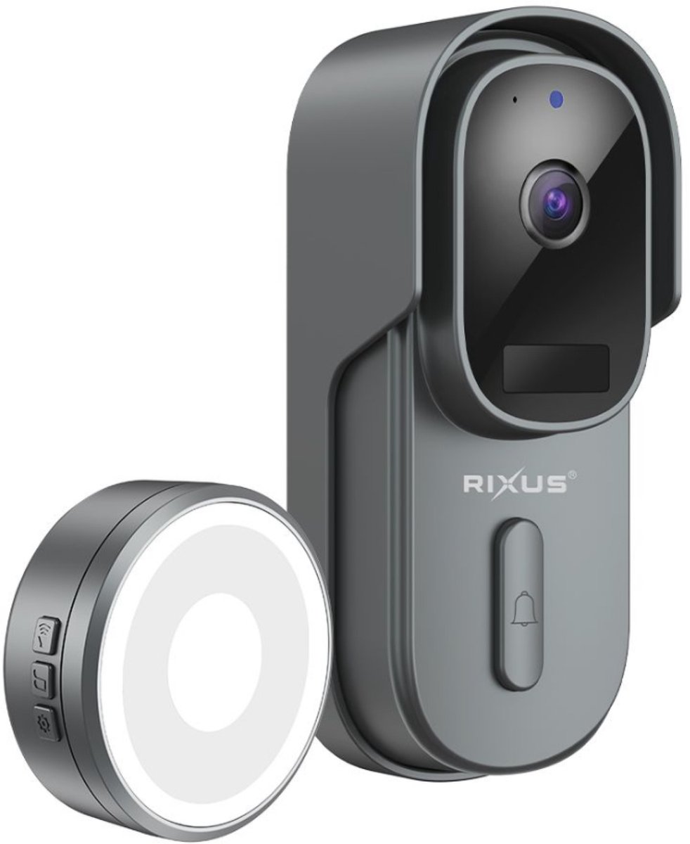 Rixus RXCM23 Smart 2K Wifi Video Deurbel Grijs