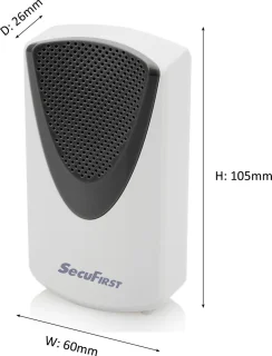 SecuFirst DID701B Video Deurbel Zwart Grijs 1080P Kingston 32GB