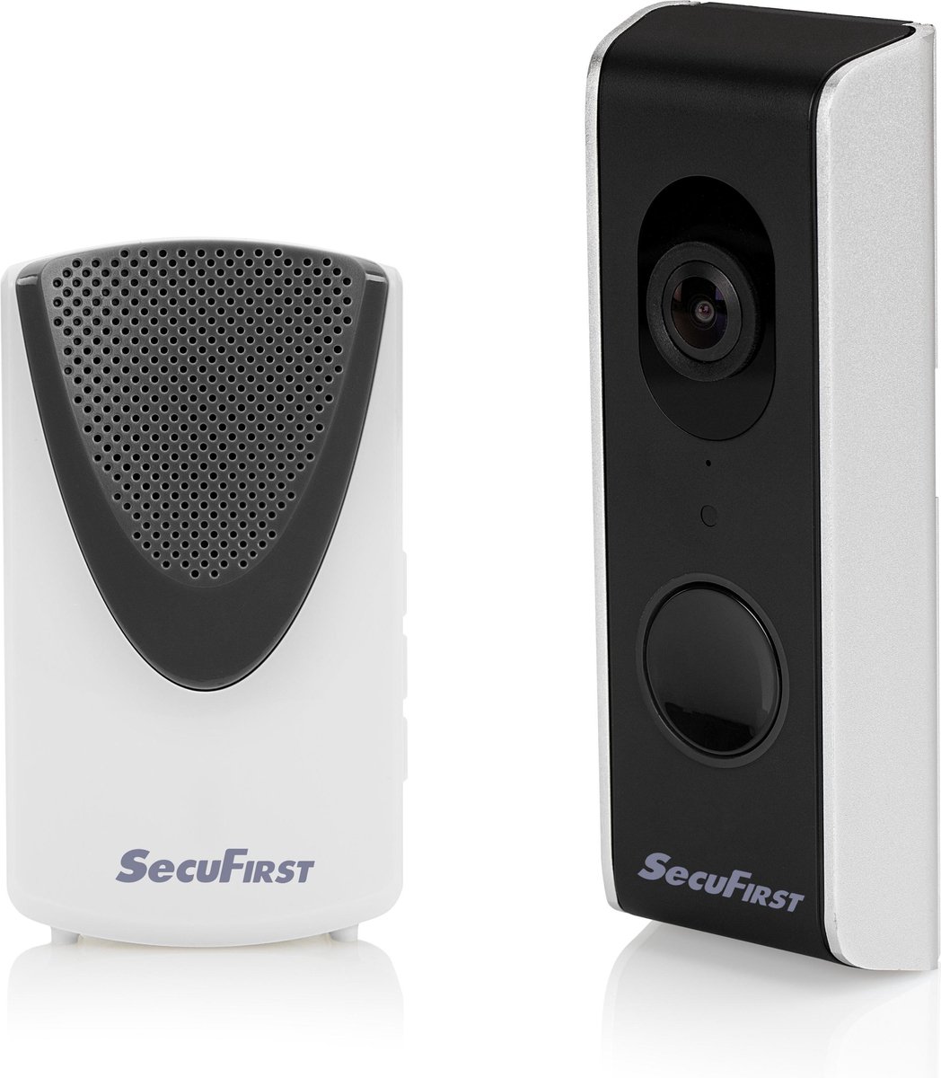 SecuFirst DID701B Video Deurbel Zwart Grijs 1080P Kingston 32GB