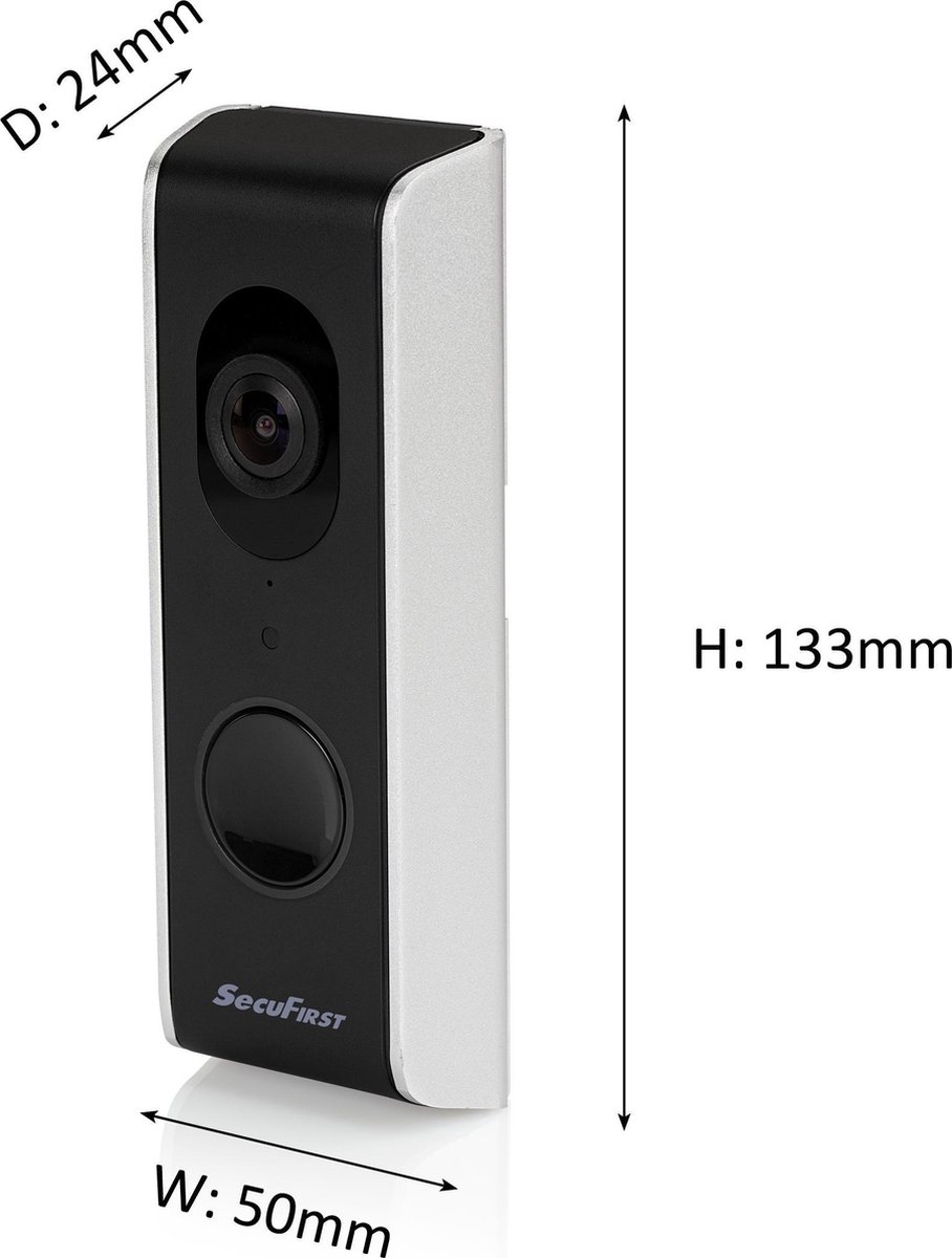 SecuFirst DID701B+ Video Deurbel Zwart Grijs