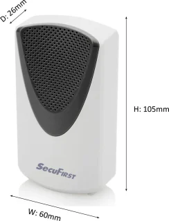 SecuFirst DID701BB+ Slimme Video Deurbel Zwart 1080P met Samsung 128GB