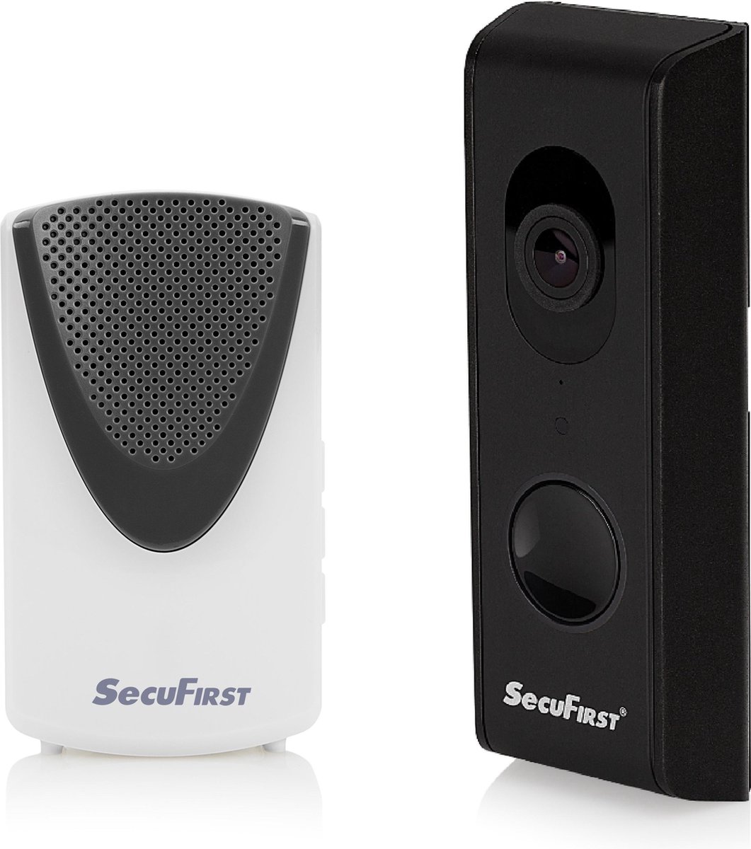 SecuFirst DID701BB+ Slimme Video Deurbel Zwart 1080P met Samsung 128GB