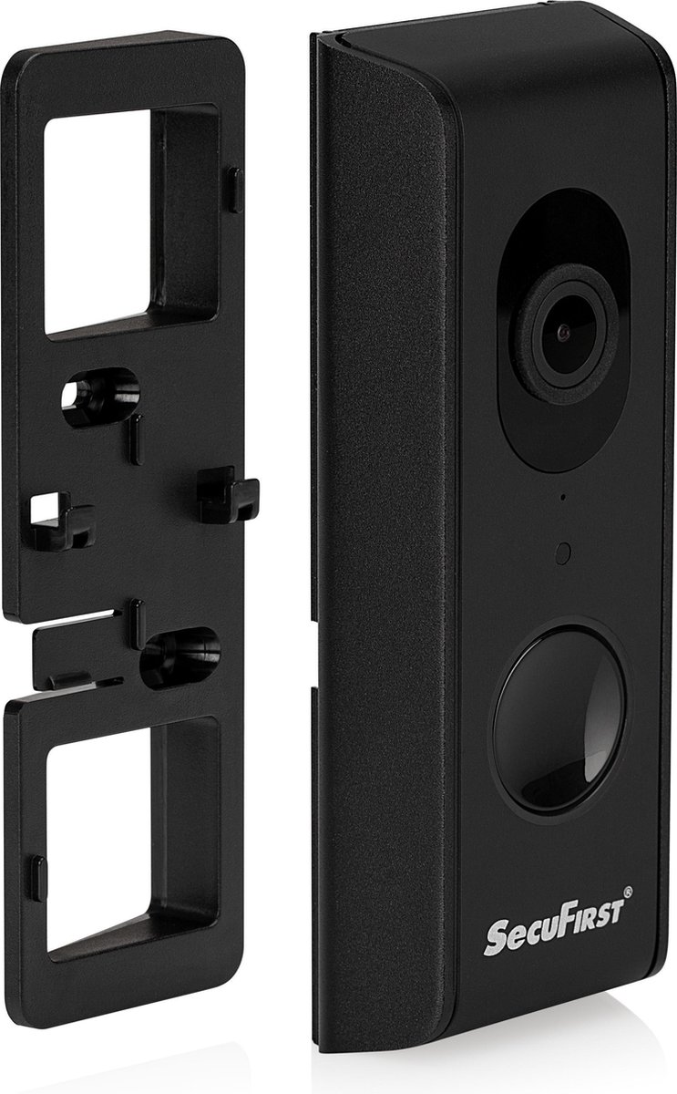 SecuFirst DID701BB+ Slimme Video Deurbel Zwart 1080P met Samsung 128GB