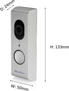 SecuFirst DID701S+ Slimme Video Deurbel Grijs 1080P Samsung 128GB