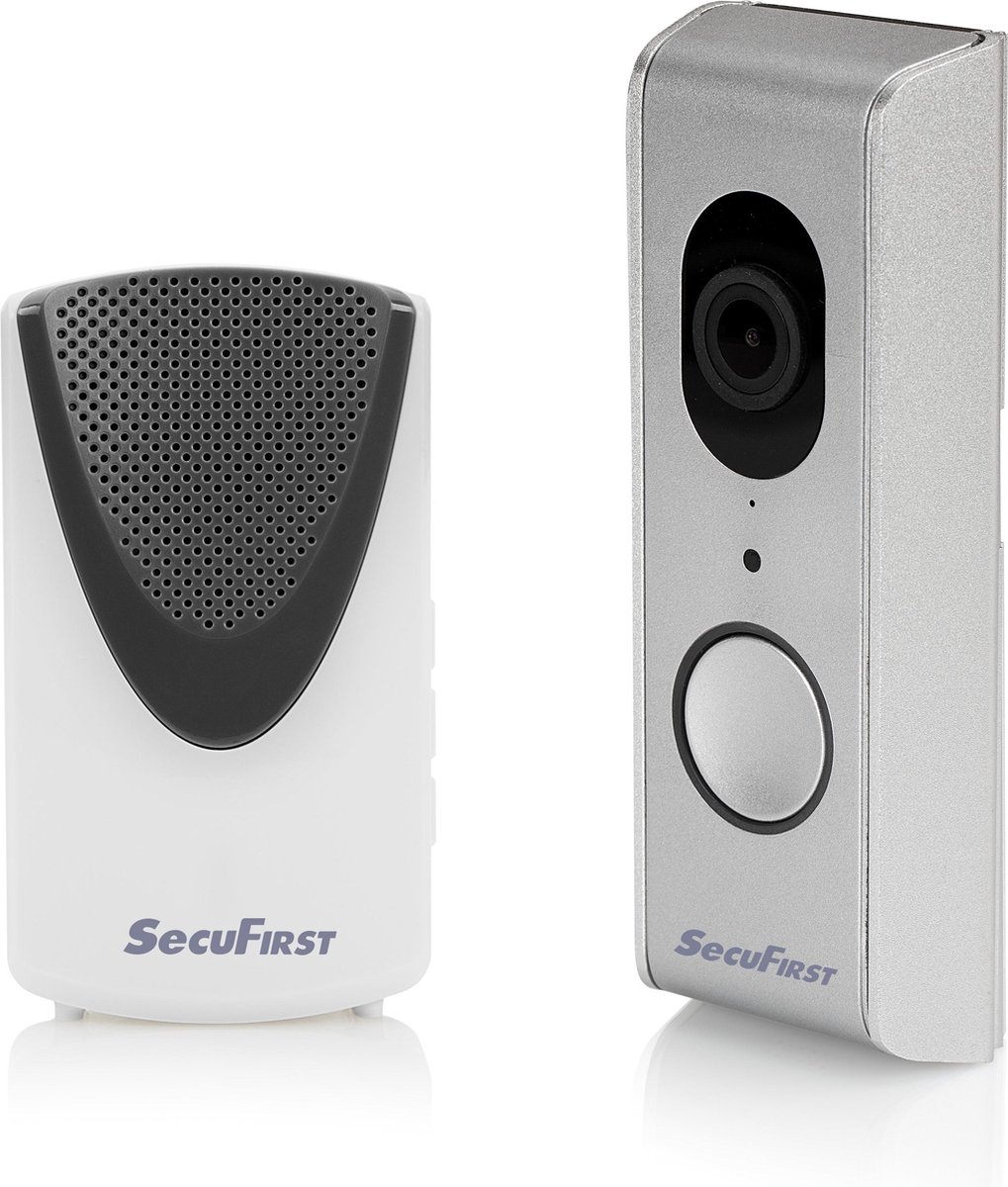 SecuFirst DID701S Video Deurbel met Camera en Draadloze Gong Zilver Grijs
