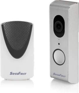 SecuFirst DID701S Video Deurbel met Camera en Draadloze Gong Zilver Grijs