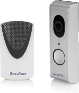 SecuFirst DID701S Video Deurbel met Camera en Draadloze Gong Zilver Grijs