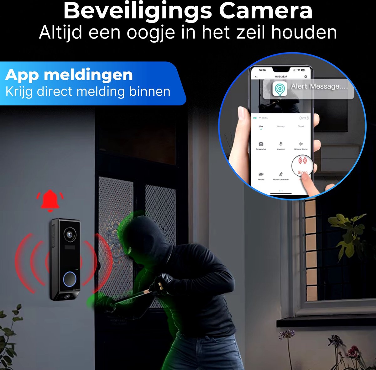 Slimme Deurbel Draadloos met 2 Camera's - Merknaam