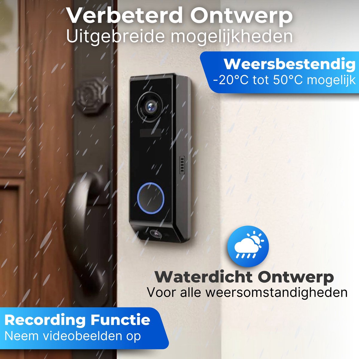 Slimme Deurbel Draadloos met 2 Camera's - Merknaam