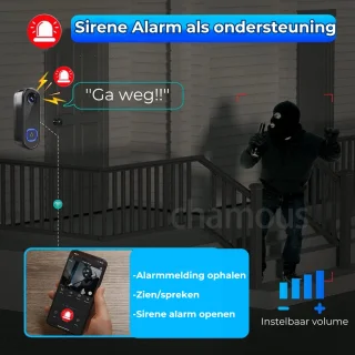 Slimme Deurbel met Camera en WiFi Zwart 1 Stuk