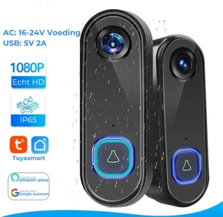 Slimme Deurbel met Camera en WiFi Zwart 1 Stuk