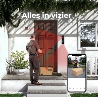 Slimme Deurbel Met Camera - Premium Draadloos Model - Zwart