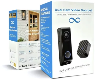 Slimme Deurbel Met Camera - Premium Draadloos Model - Zwart
