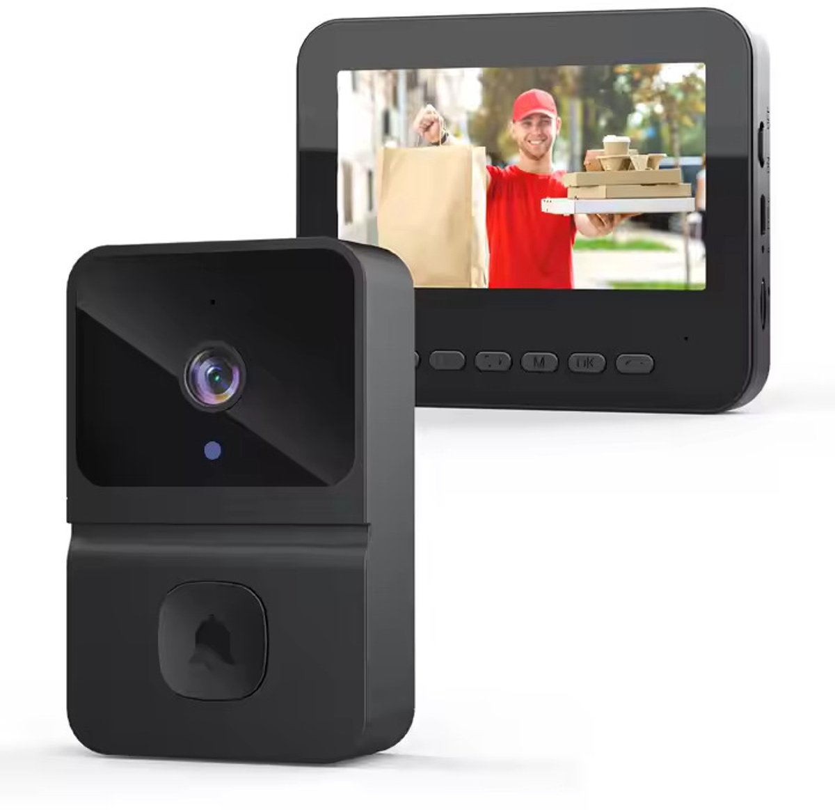 Slimme Draadloze Video Deurbel met 4.3 Inch Scherm Full HD Camera